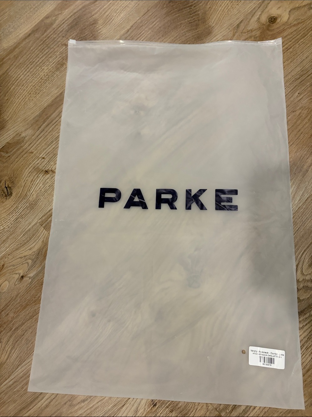 PARKE Branded Clear Packing Bag with Black Logo